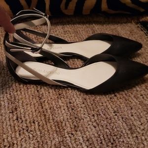 Enzio Angiolini Two Tone Ankle Strap Flats